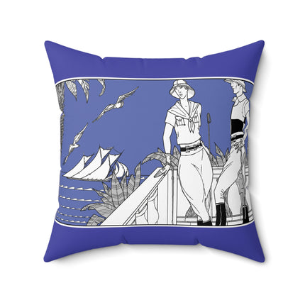 Coastal Elegance Spun Polyester Square Pillow