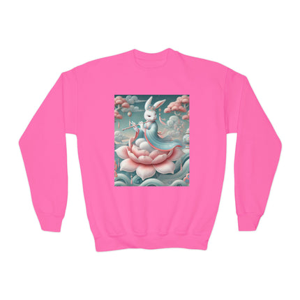 Lotus Garden Melody Youth Crewneck Sweatshirt – Serenity, Harmony & Dreamlike Beauty