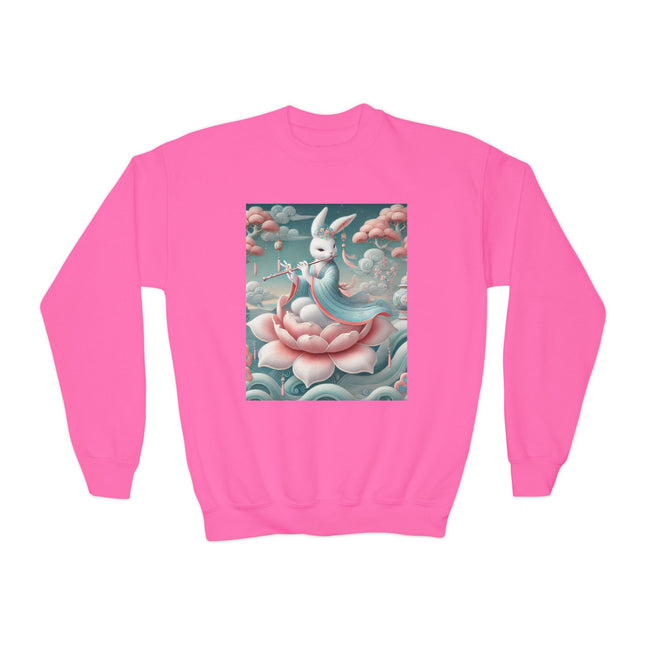 Lotus Garden Melody Youth Crewneck Sweatshirt – Serenity, Harmony & Dreamlike Beauty