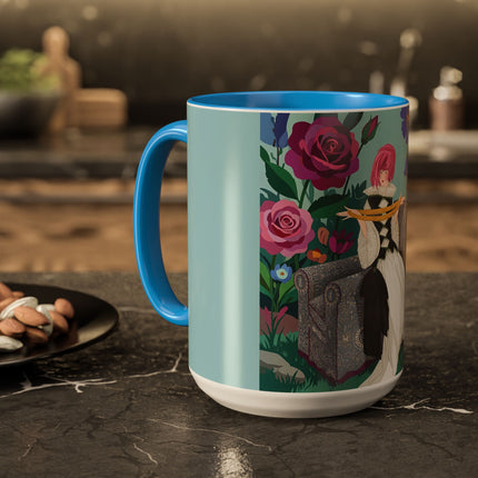 The Lady Of The Garden Tea Colorful Mugs – Art Deco Floral Elegance