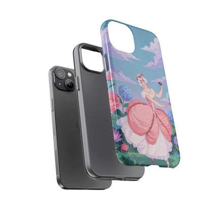 🎭🌸 The Lady Of The Secret Masquerade Phone Case – Art Deco Garden Fantasy