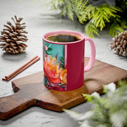 Peonies in Full Bloom Colorful Mugs (11oz, 15oz)