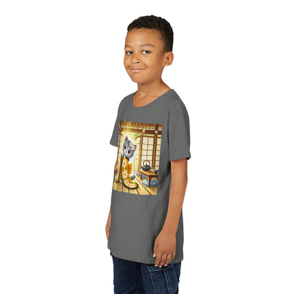 Playful Kitten in the Tea Room Youth Short Sleeve Tee