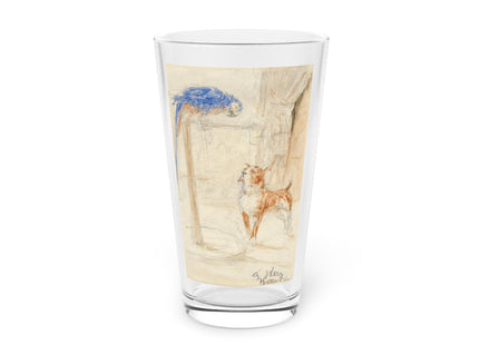 Perroquet et Chien by Henri de Toulouse-Lautrec Glass, 16oz