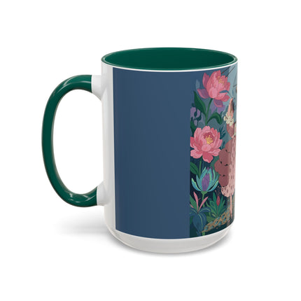 The Ladies And The Enchanted Macaw Colorful Mugs – Art Deco Botanical Elegance
