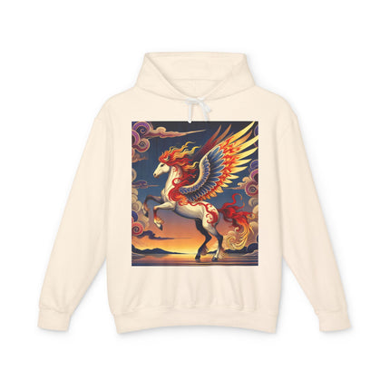 Flame-Winged Horse at Sunset Hoodie