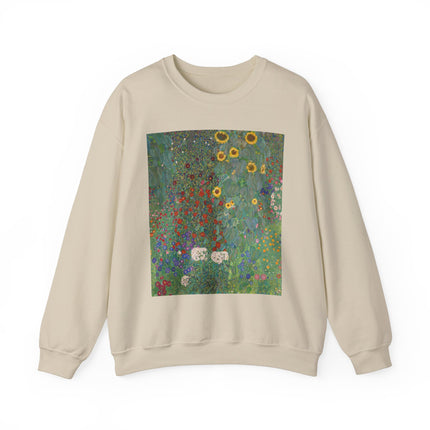 Farm Garden with Sunflowers by Gustav Klimt Heavy Blend™ Crewneck Sweatshirt