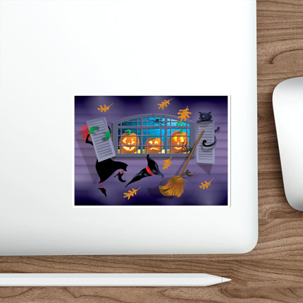 Whimsical Halloween Mischief Die-Cut Stickers (5 Sizes)