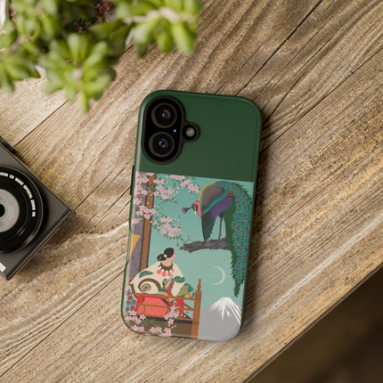 Peacock Garden Phone Case – Japanese Elegance & Timeless Beauty