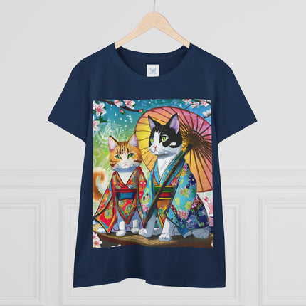 Kimono Kitties Cotton Tee
