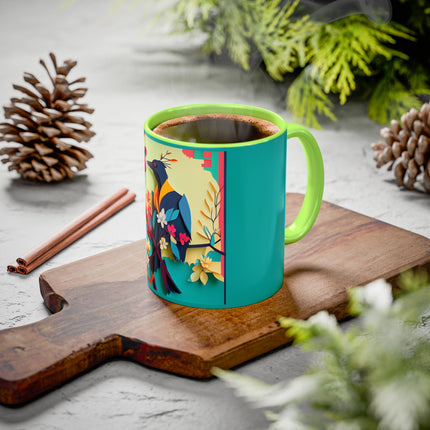 Curious Crow Colorful Mugs (11oz, 15oz)