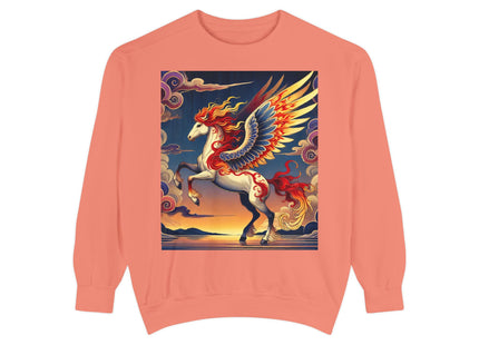 Flame-Winged Horse at Sunset Sweatshirt