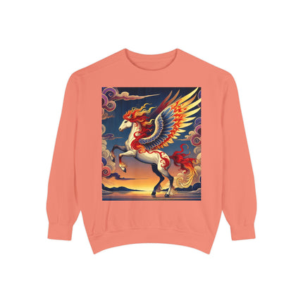 Flame-Winged Horse at Sunset Sweatshirt