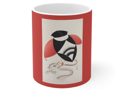 Illustrations of Japanese Toys Pl.056 by Kawasaki Kyosen Ceramic Mug 11oz