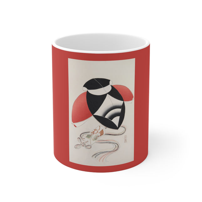 Illustrations of Japanese Toys Pl.056 by Kawasaki Kyosen Ceramic Mug 11oz