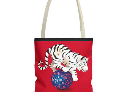 Majestic White Tiger on a Celestial Journey Tote Bag (AOP)