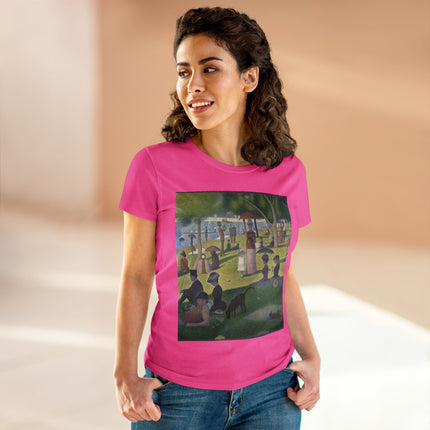 A Sunday on La Grande Jatte by Georges Seurat Women's Midweight Cotton Tee