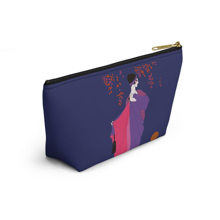 Crimson Shawl Geisha Cosmetic Bag – Elegant Mystery & Vibrant Grace