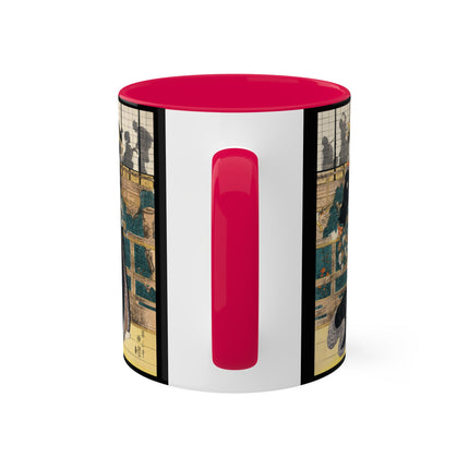 Japanese woman woodcut print by Kikukawa Eizan Colorful Mugs, 11oz