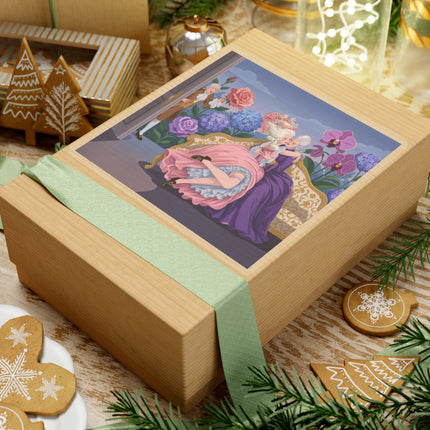🌹💜 The Secret Embrace Kiss-Cut Stickers – Art Deco Floral Romance
