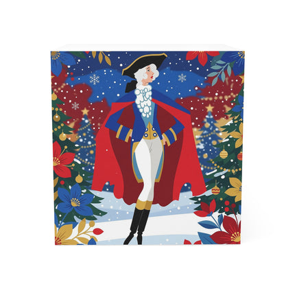 🎭🎄 The Christmas Masquerade Lady Note Cube – Art Deco Holiday Glamour