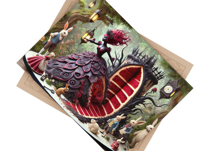 Malice in Wonderland – Gothic Halloween Cake Fantasy Ceramic Tile
