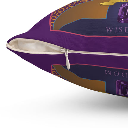 February & Amethyst (from the Gem Series) by Sofia Chiostri Spun Polyester Square Pillow
