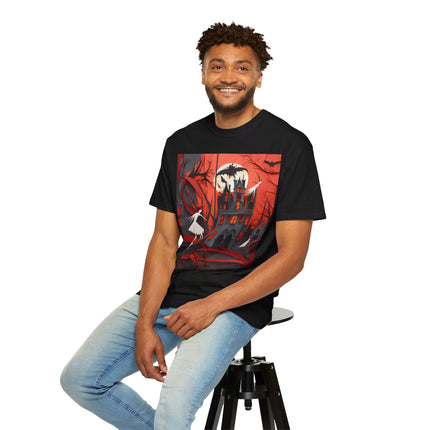 Halloween Night Scene Unisex Garment-Dyed T-shirt