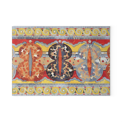 Reproduction of the Shield Frieze by Emile Gilliéron Glass Cutting Board