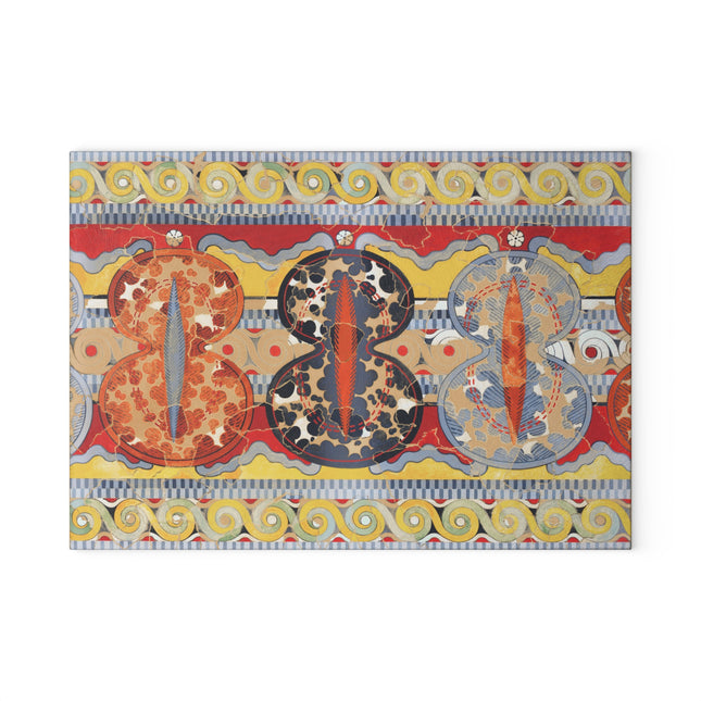Reproduction of the Shield Frieze by Emile Gilliéron Glass Cutting Board