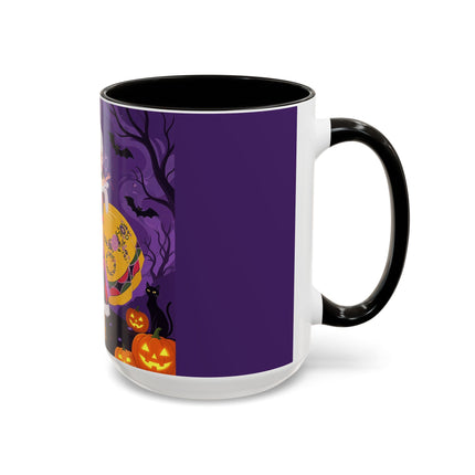 🎭🌹 The Harlequin Rose Masquerade Colorful Mug – Theatrical Halloween Romance