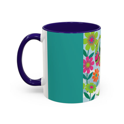 🎿🌸 The Winter Flower Adventurer Colorful Mug – Colorful Ski Fantasy