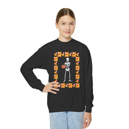 Candy Corn Skeleton Youth Crewneck Sweatshirt