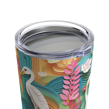 Elegant Egret Oasis Tumbler 20oz