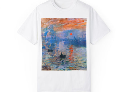 Sunrise by Claude Monet Unisex Garment-Dyed T-shirt