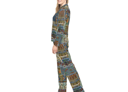 Chinois et Japonais by Auguste Racinet Women's Satin Pajamas (AOP)