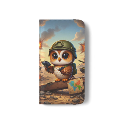 🦉🌟 The Owl on the Front Lines Flip Case – Courage & Quiet Strength