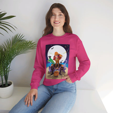 Moonlit Pirate Halloween Unisex Heavy Blend™ Crewneck Sweatshirt