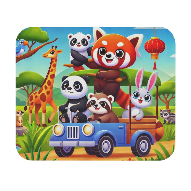 The Safari Friends on the Move Mouse Pad – Adventure, Friendship & Sunny Fun