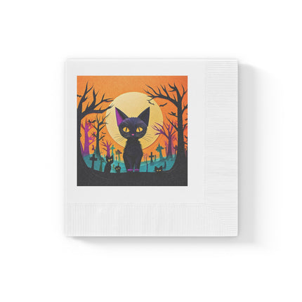 Phantom Parade White Coined Napkins
