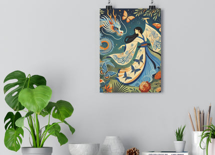 Fairy Waltz in the Butterfly Garden Giclée Art Print