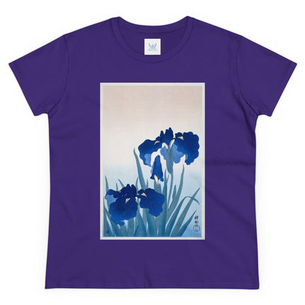 Irises by Ohara Koson Women's Midweight Cotton Tee