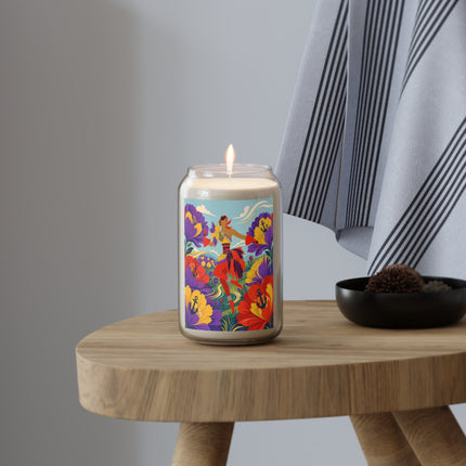 ⚓🎭 The Nautical Flower Garden Dancer Scented Soy Candle – Art Deco Floral Whimsy