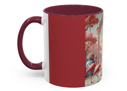 Petals, Porcelain, and Flamingos Colorful Mugs (11oz, 15oz)