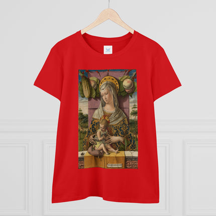 Madonna and Child by Carlo Crivelli Women's Midweight Cotton Tee