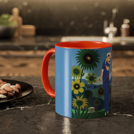 The Secret Language Of Flowers Colorful Mugs – Art Deco Botanical Elegance