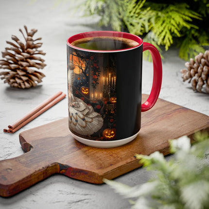 🌙🎃 The Moonlit Pumpkin Parlor Colorful Mug – Elegant Halloween Charm