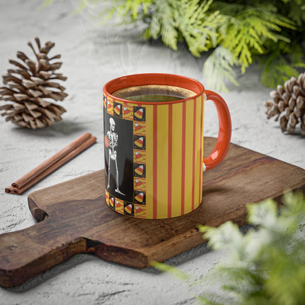 Candy Corn Skeleton Colorful Mugs (11oz, 15oz)