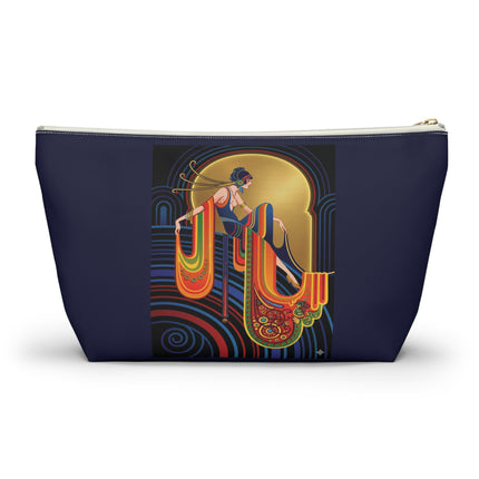 Art Deco Muse Cosmetic Bag – Elegant Poise & Golden Radiance