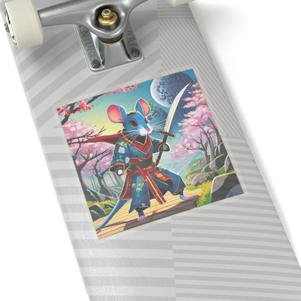 Cyber Samurai Rat Kiss-Cut Stickers (4 Sizes)
